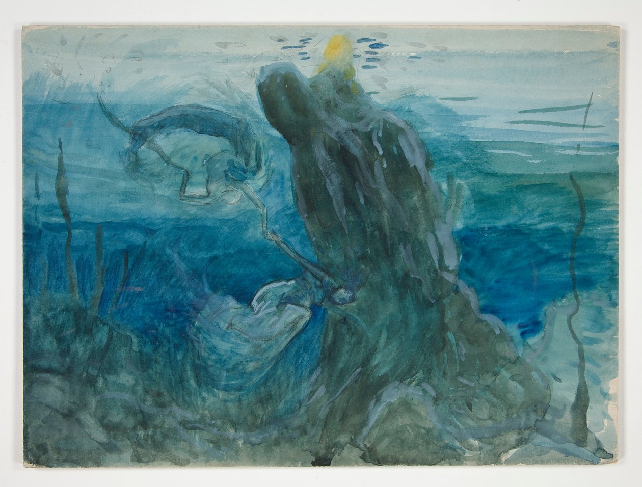 Onderwaterscène door Edwin Austin Abbey