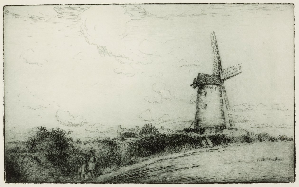 De molen door Edwin Butler Bayliss