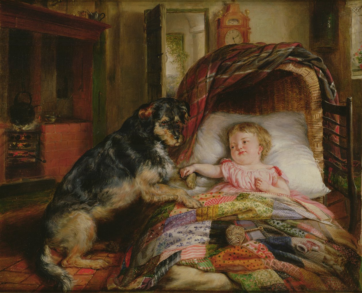 Baby Bewaken door Edwin Frederick Holt