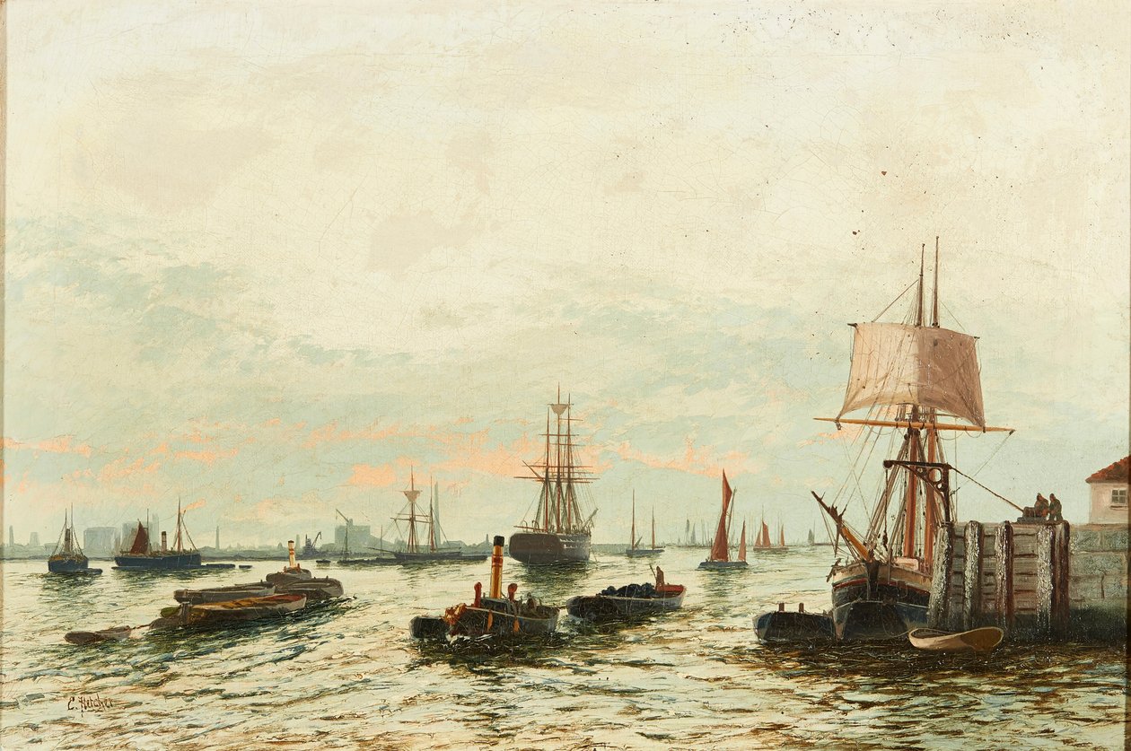 Aken op de Theems | Edwin Henry Eugene Fletcher