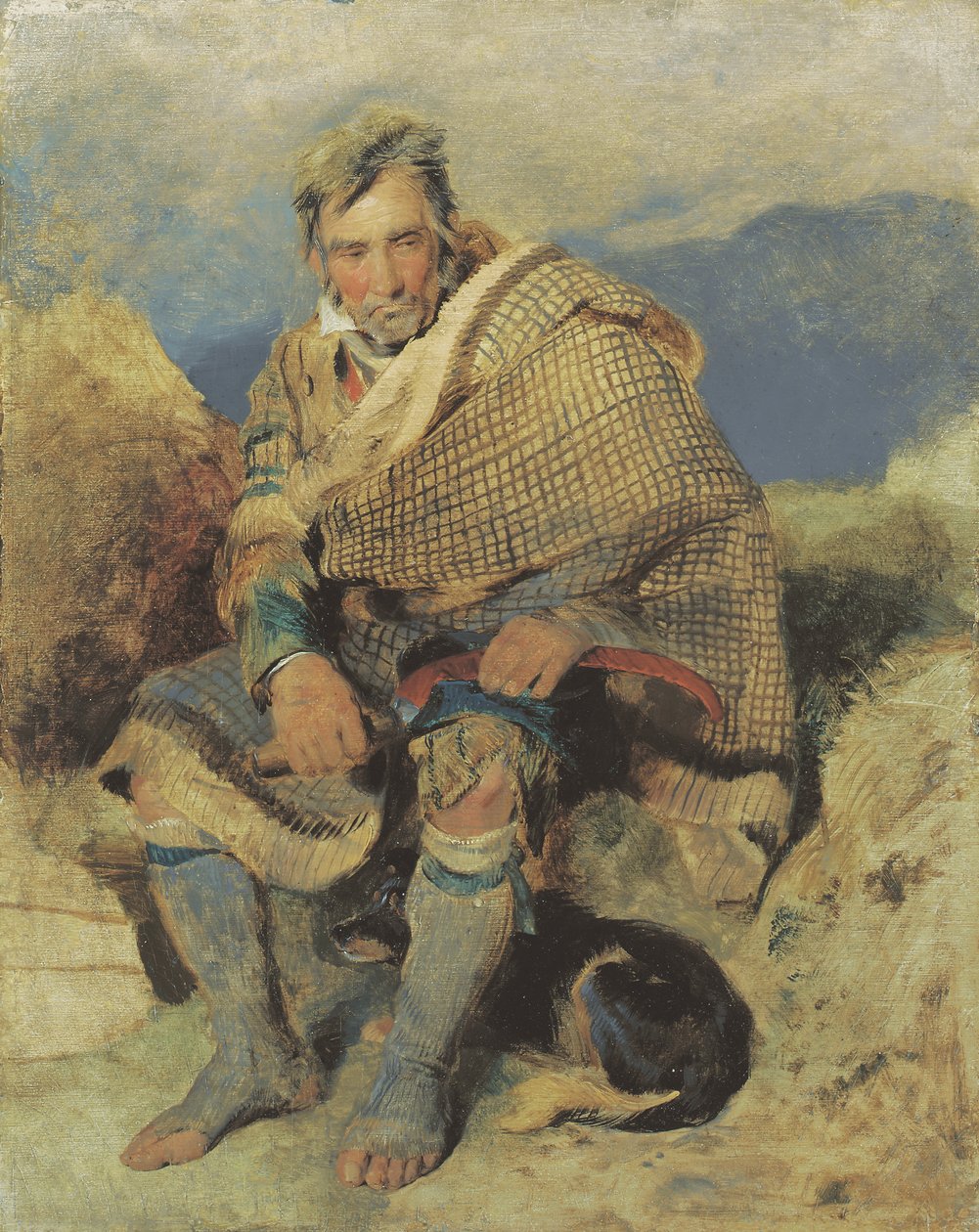 Een hooglandherder - een schets, ca. vroege jaren 1820 door Edwin Landseer