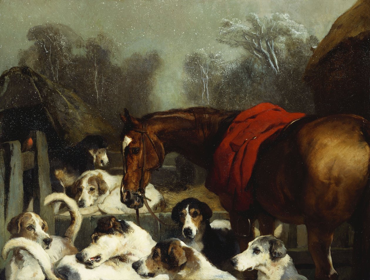 Geen jacht tot het weer opklaart door Edwin Landseer