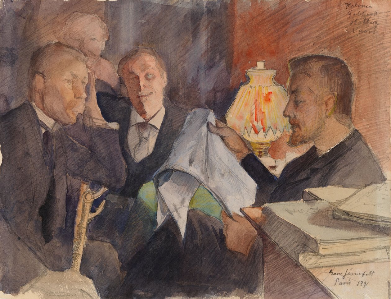 In de studio in Parijs door Eero Järnefelt