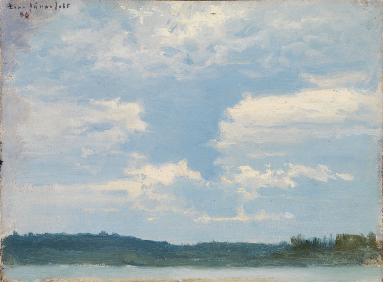 Meerlandschap, bewolkte lucht door Eero Järnefelt