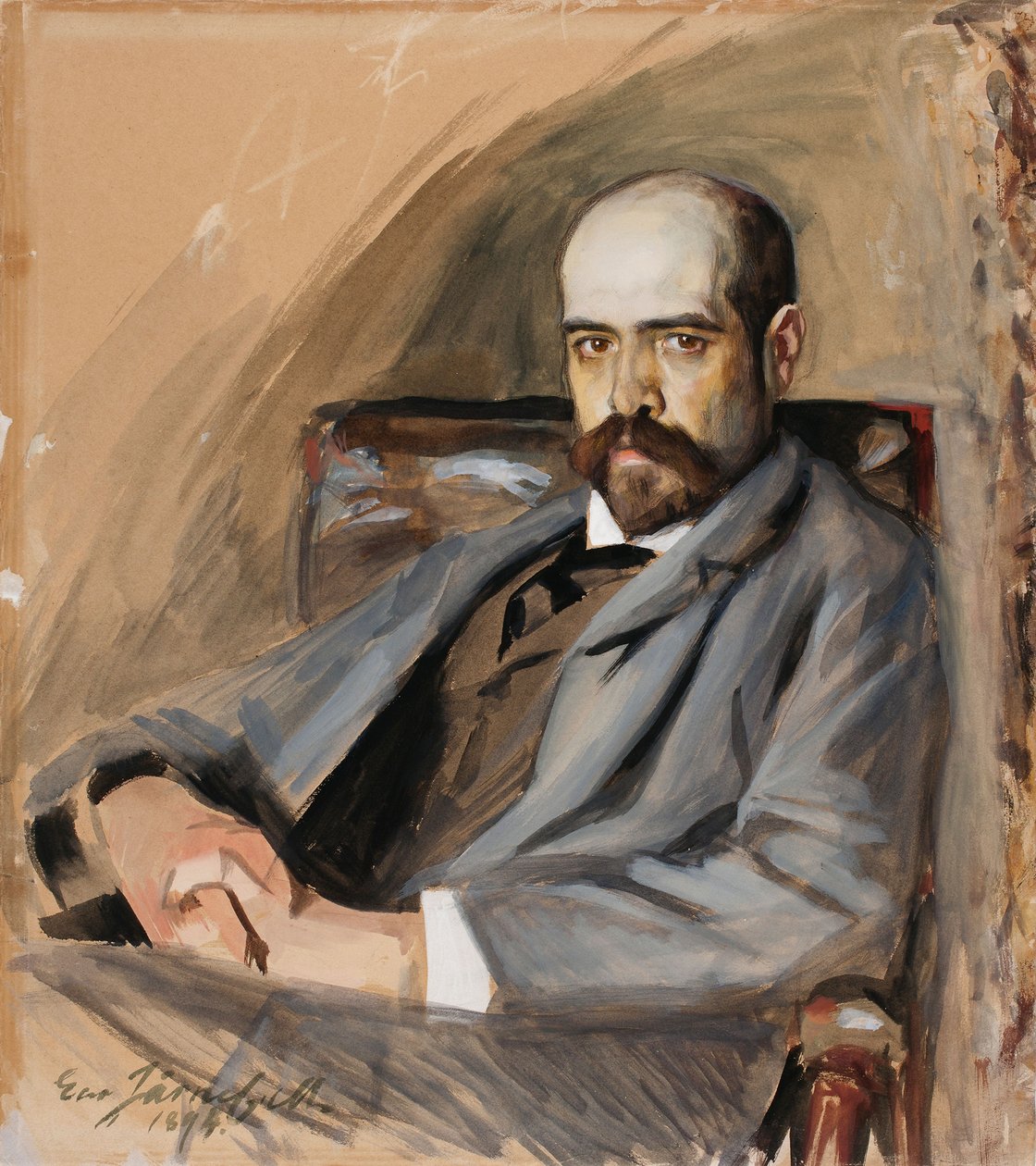 Portret van Gunnar Berndtson door Eero Järnefelt