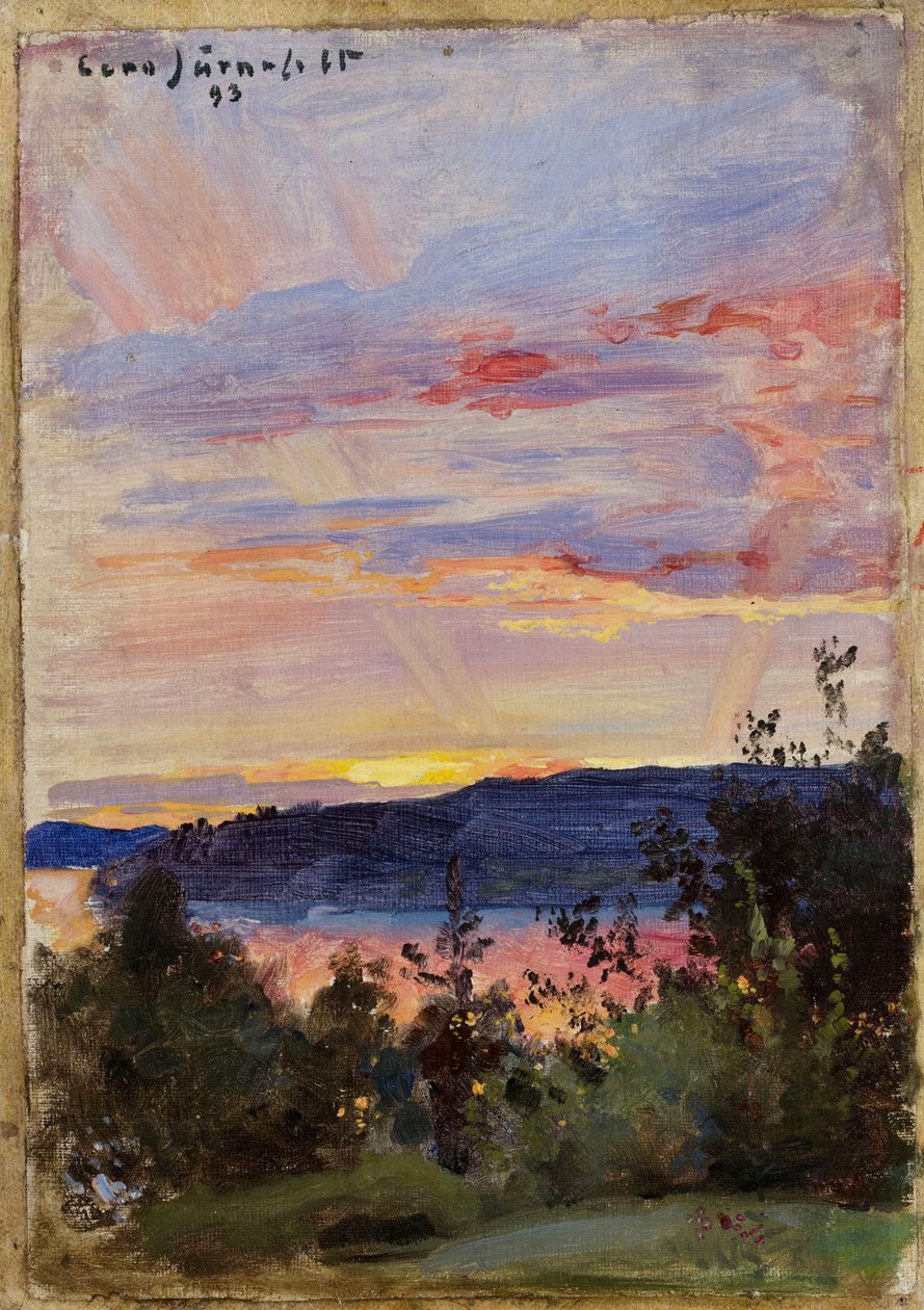 Zonsondergang door Eero Järnefelt