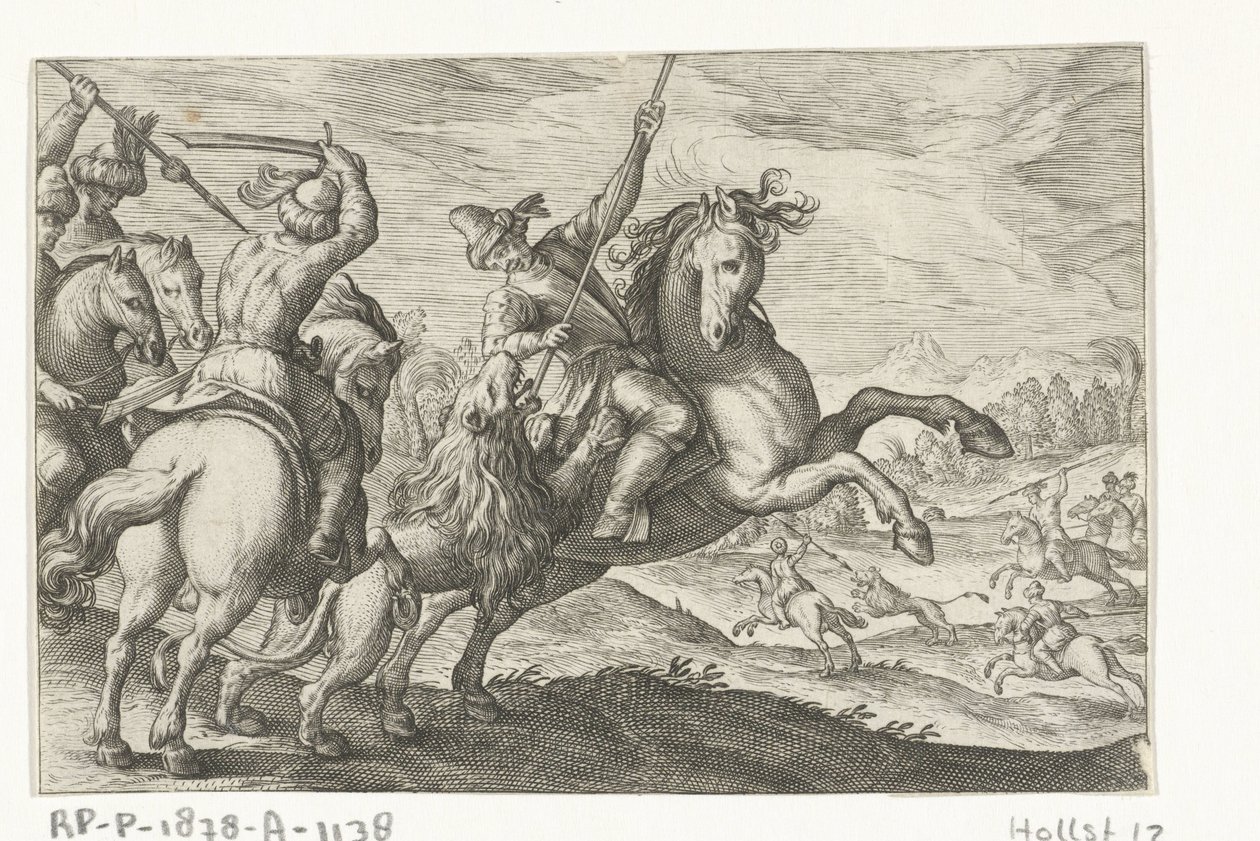 Leeuwenjacht door Egbert Jansz.