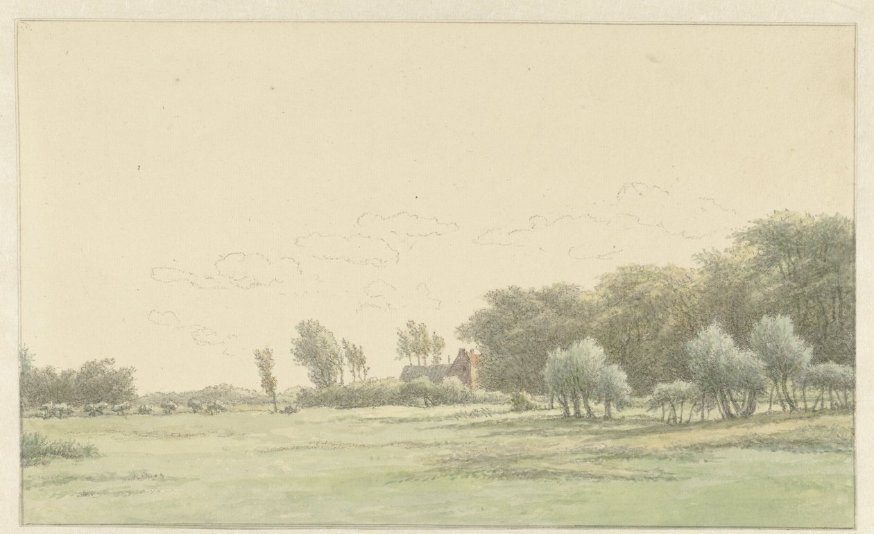 Landschap in de omgeving van Wageningen door Egbert van Drielst