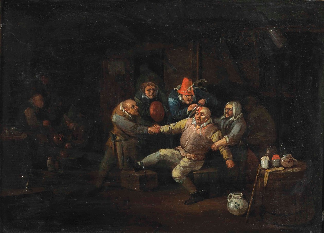 Het Bezoek van de Chirurg door Egbert van II The Younger Heemskerk