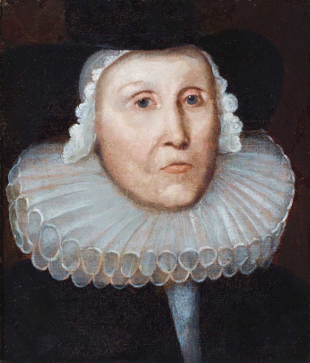 Een portret van een oude dame, naar verluidt Eva Vleghan (olieverf op doek) door Egbert van the Elder Heemskerck