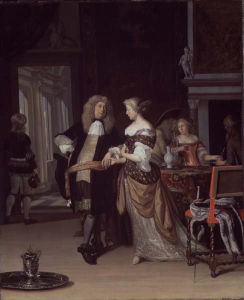 Figuren in een Interieur, 1678 door Eglon van der Neer