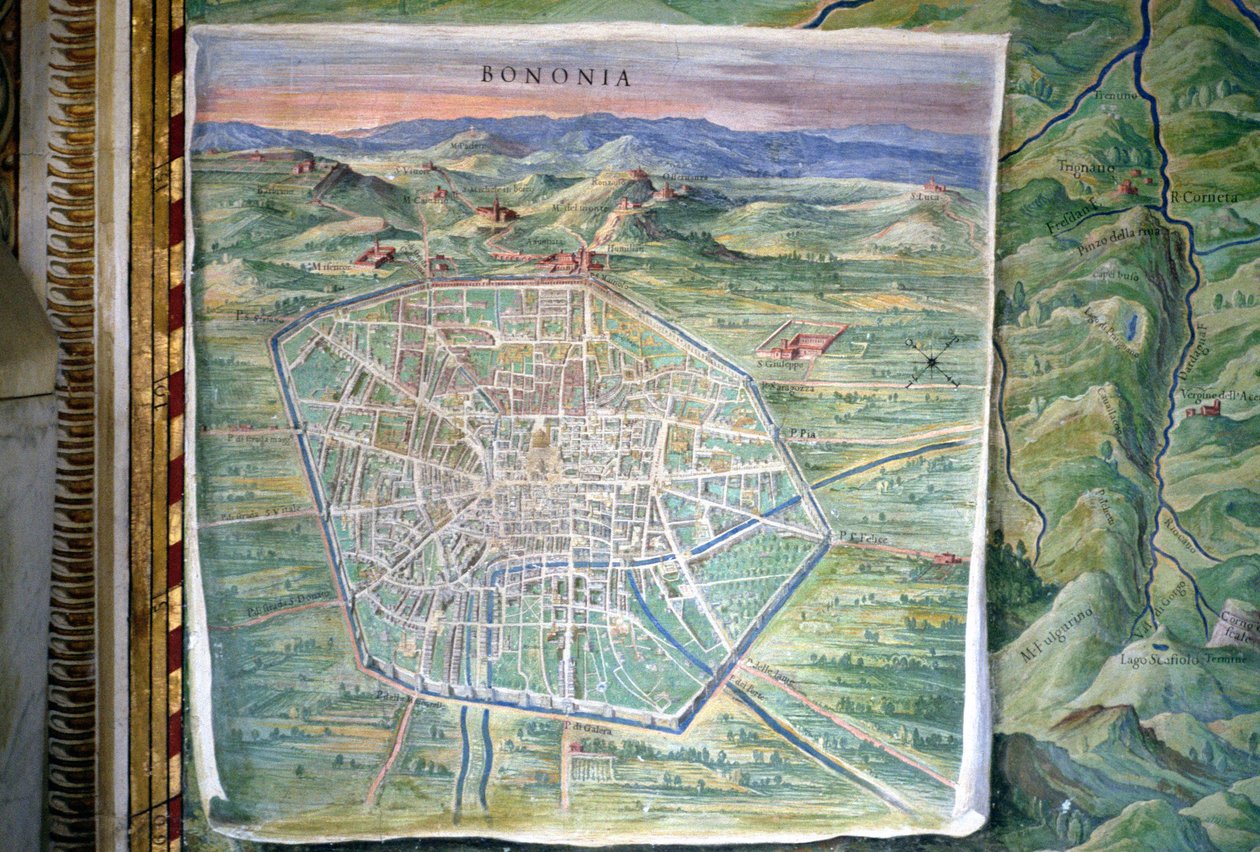Bologna (detail) door Ignazio Danti