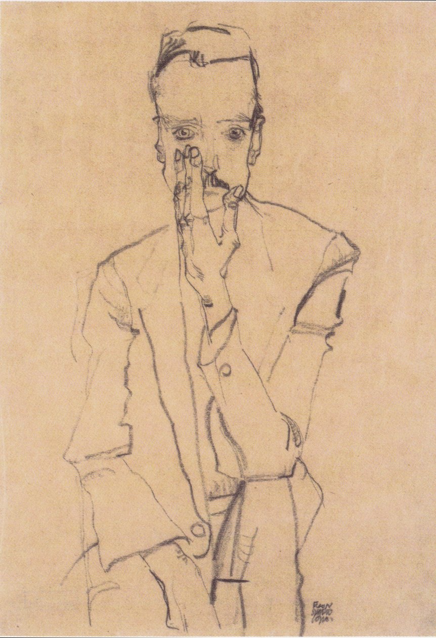 Portret van Eduard Kosmack door Egon Schiele