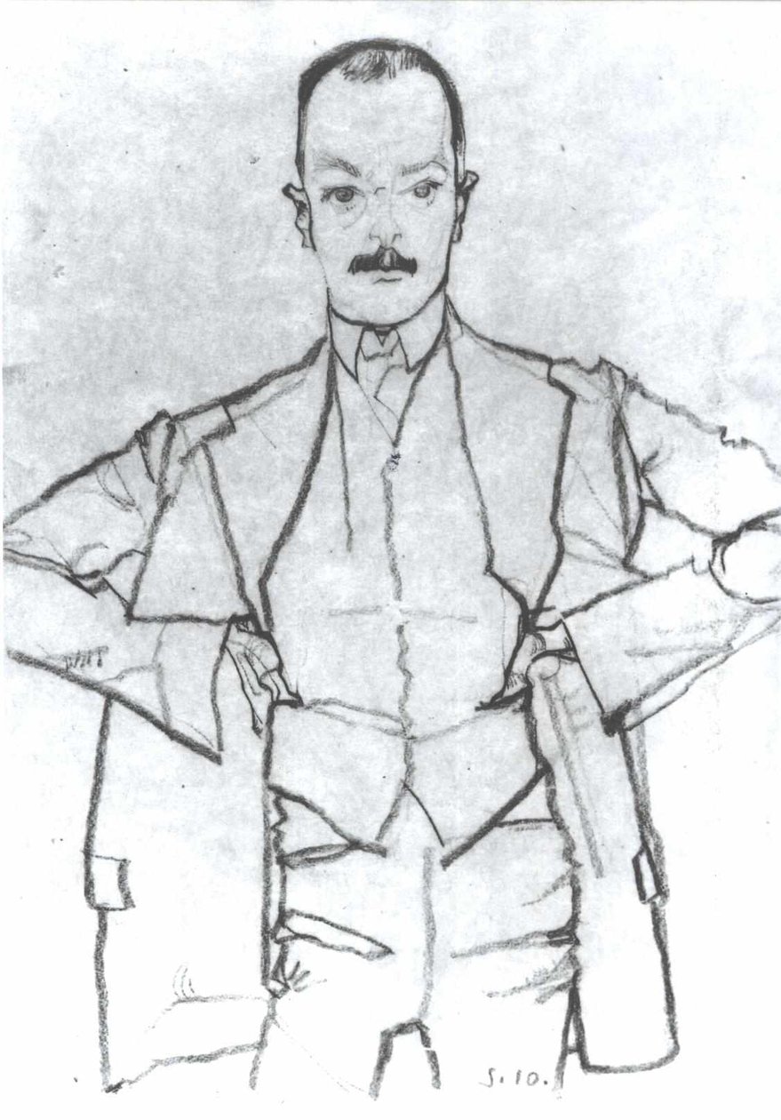 Portret van Arthur Roessler door Egon Schiele