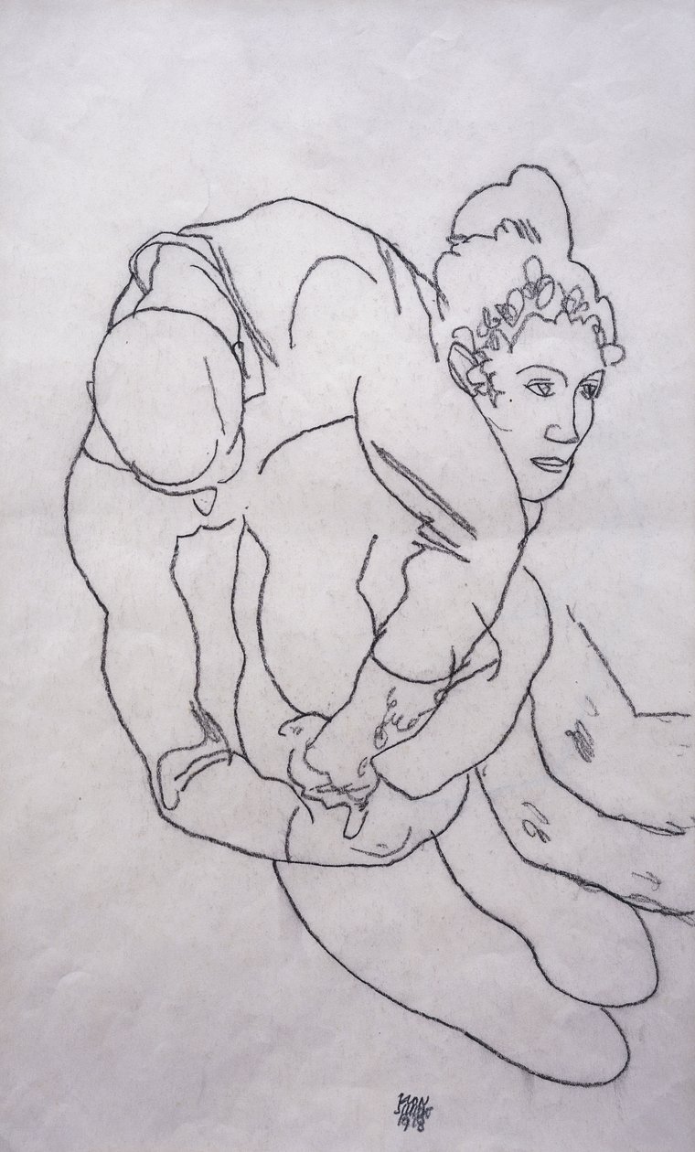 Omhelzing door Egon Schiele