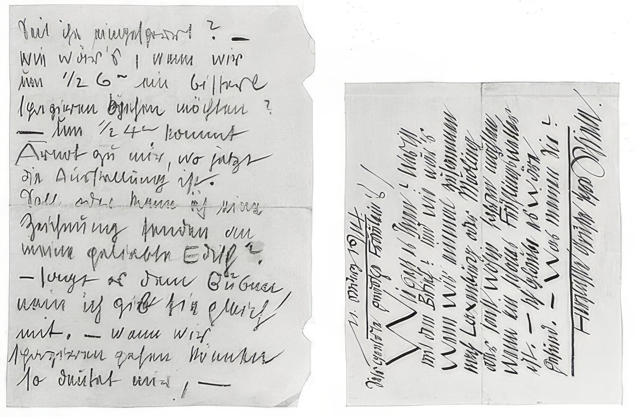 Brief van Egon Schiele aan de zusters Edith en Adele Harms door Egon Schiele