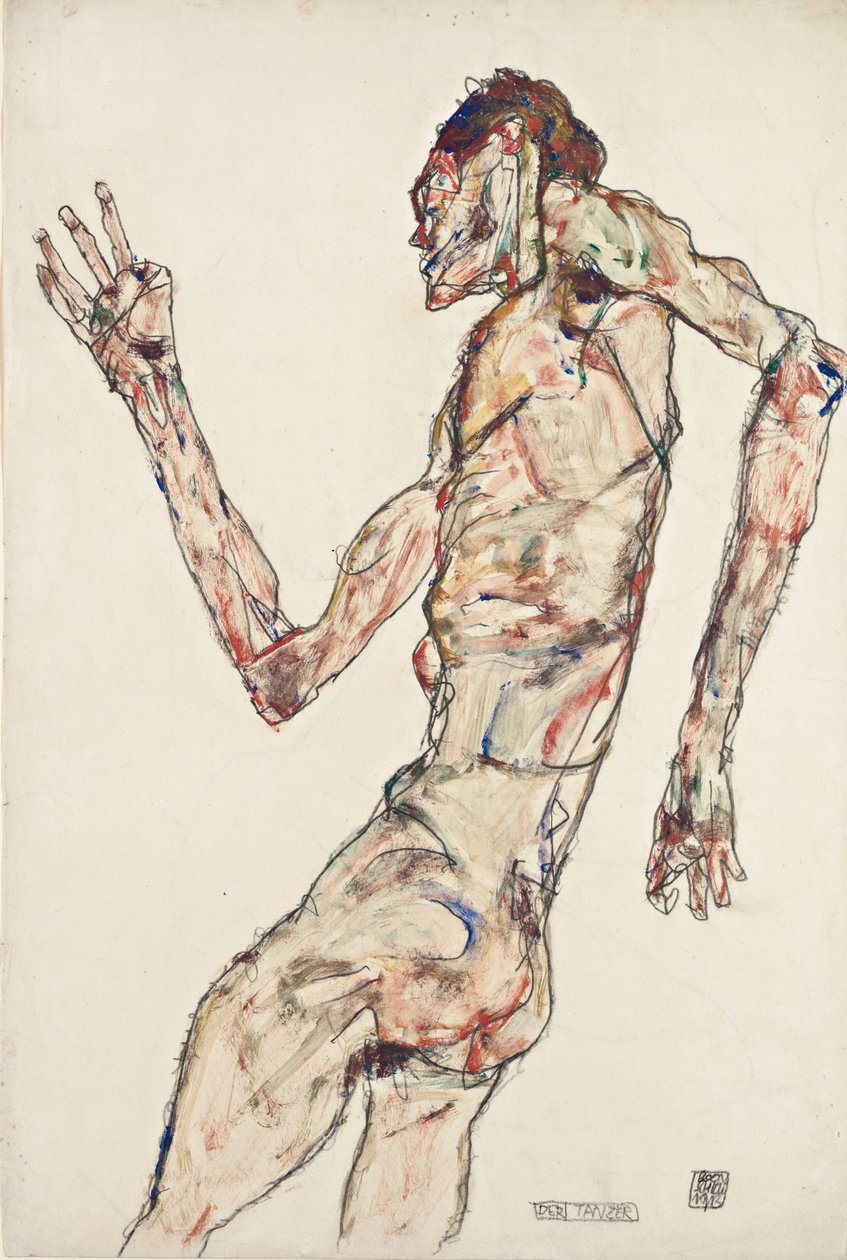 De danser door Egon Schiele