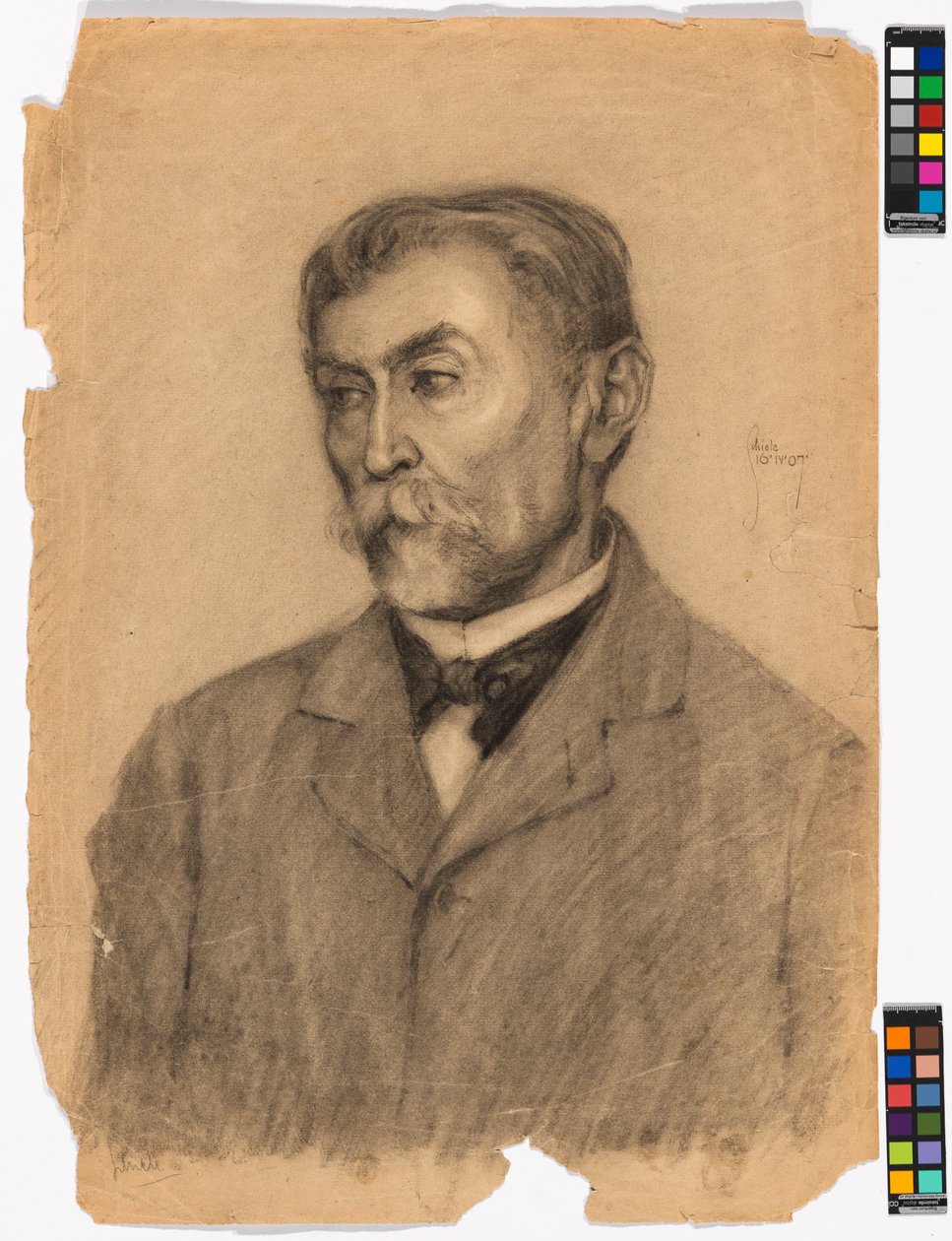 Portret van een heer door Egon Schiele