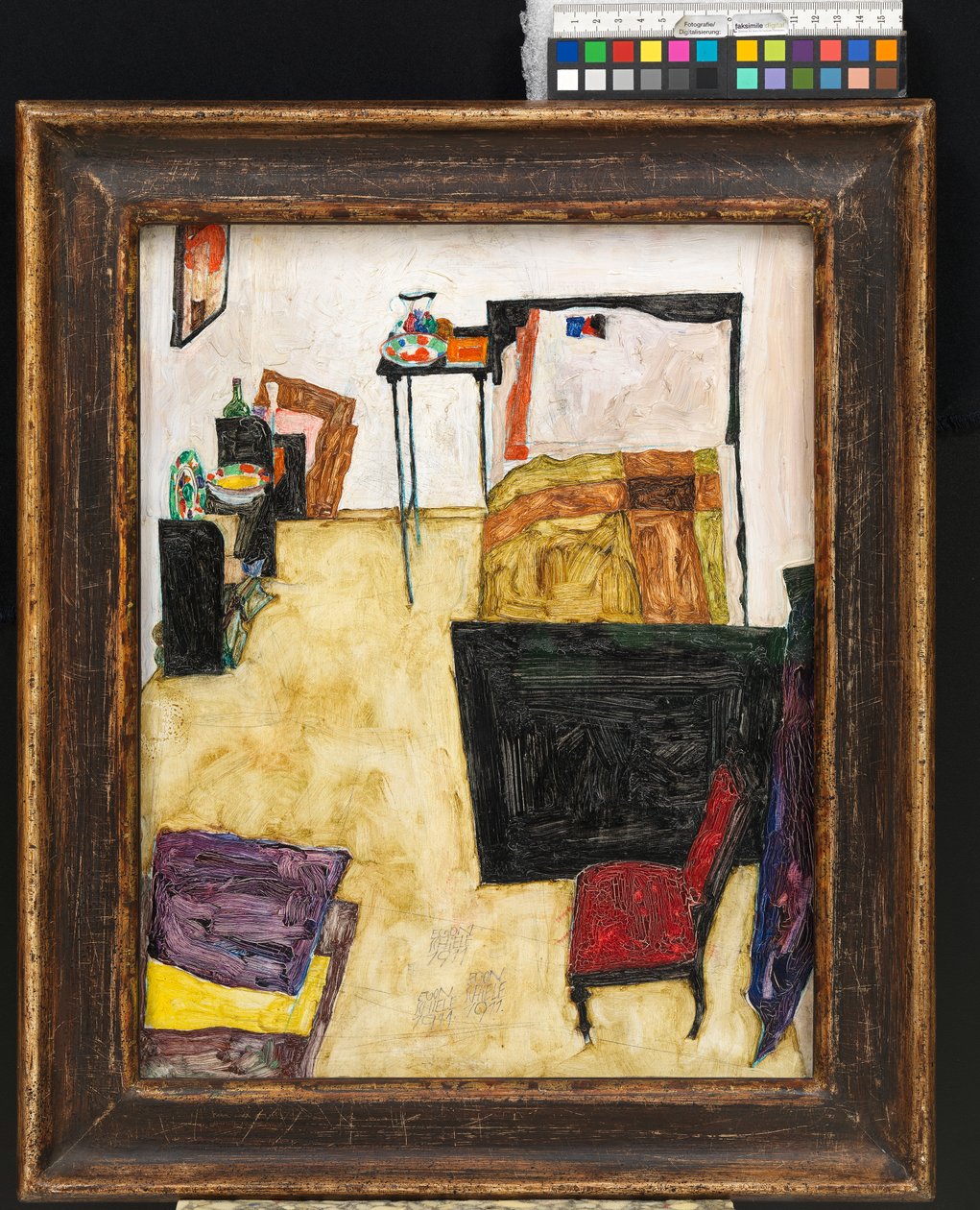 Mijn woonkamer (De kamer van de kunstenaar in Neulengbach) door Egon Schiele