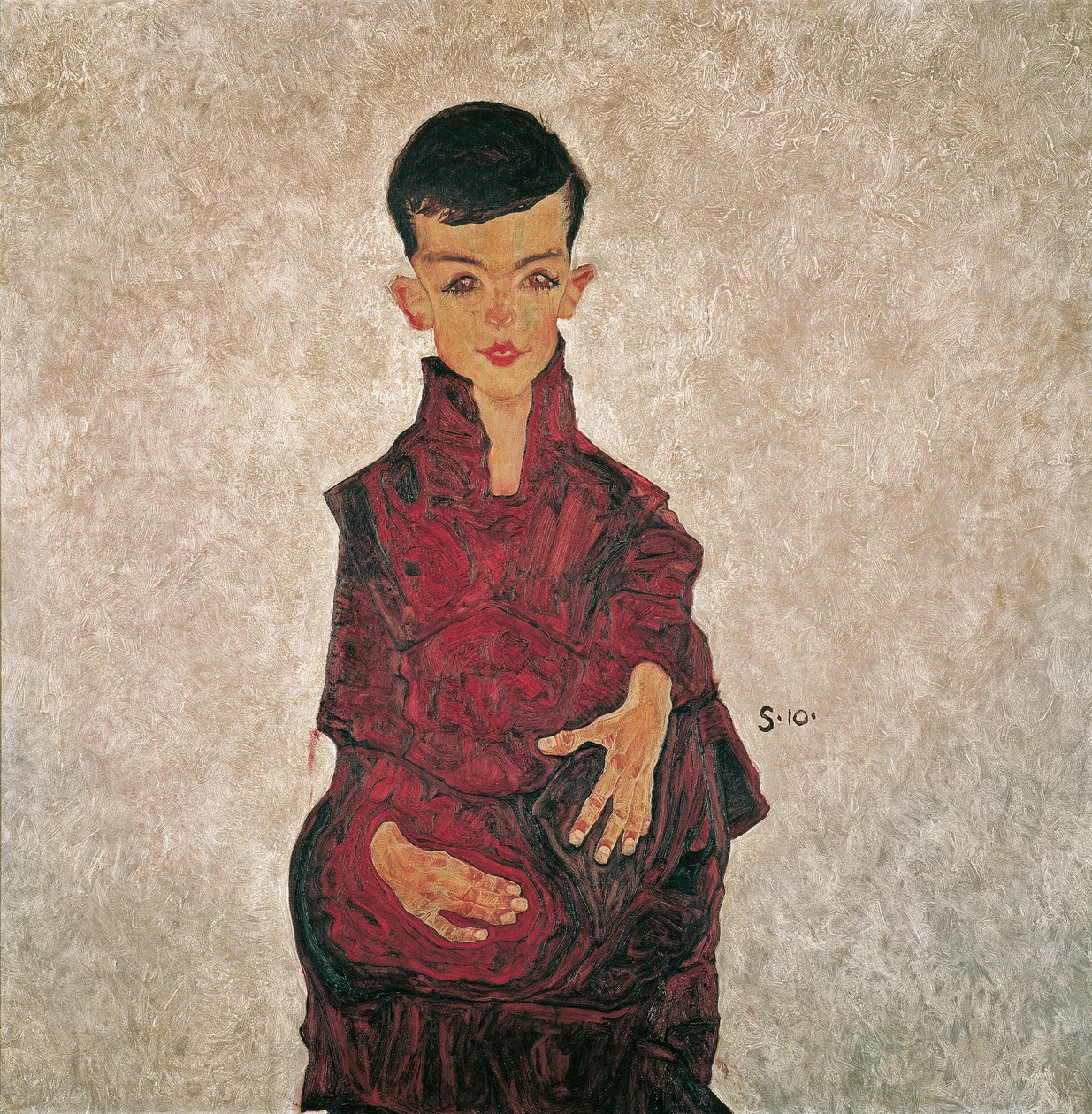 Portret van Herbert Reiner, 1910 door Egon Schiele