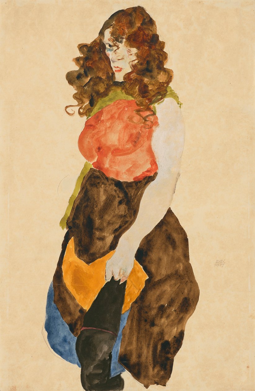 Prostituees (Dirne) door Egon Schiele