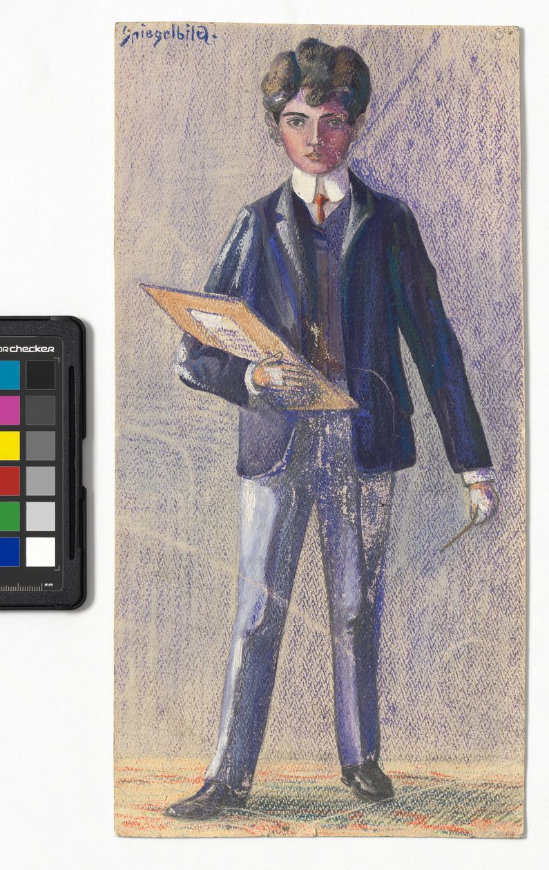 Spiegelbeeld door Egon Schiele