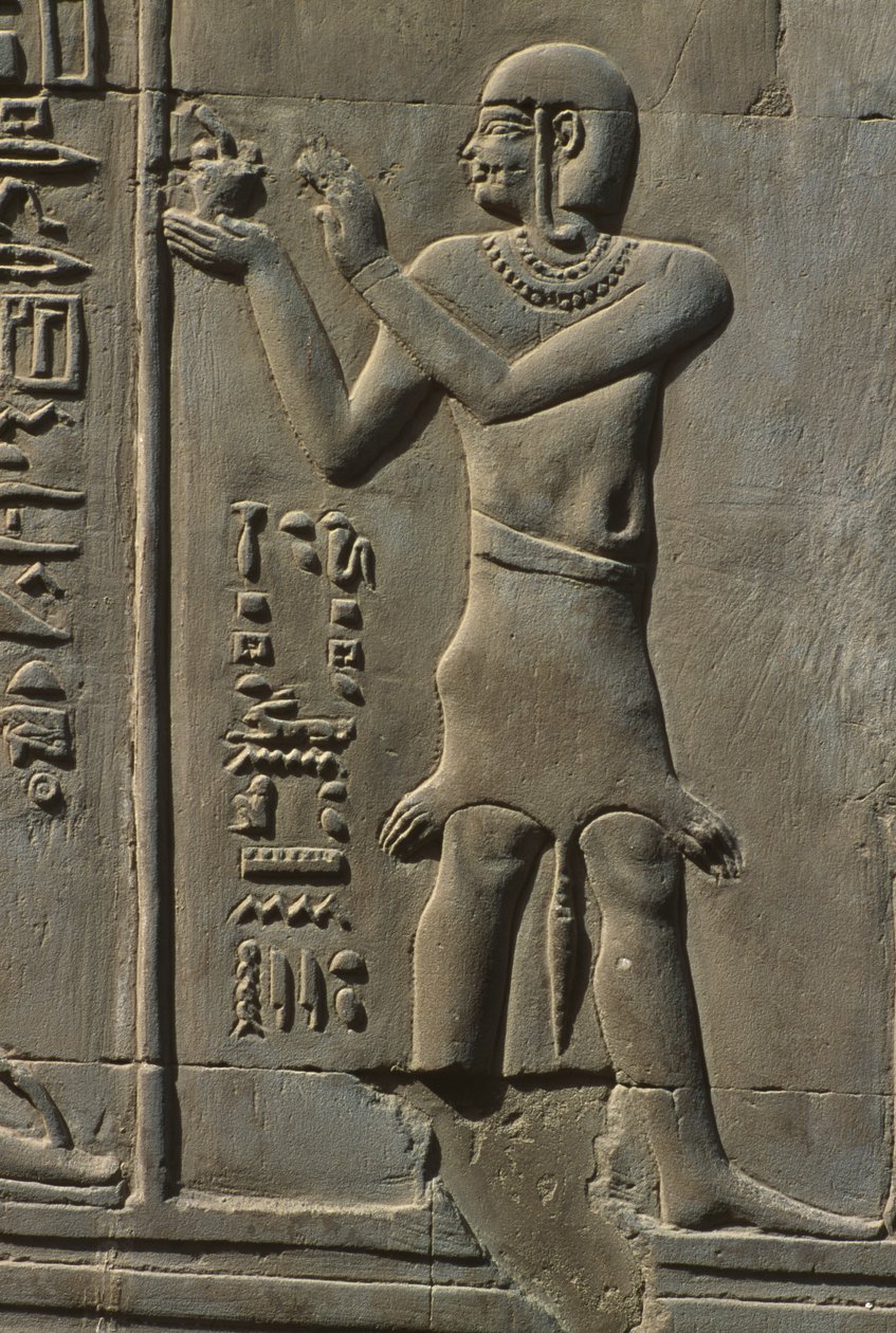 Detail van een reliëf door Egyptian