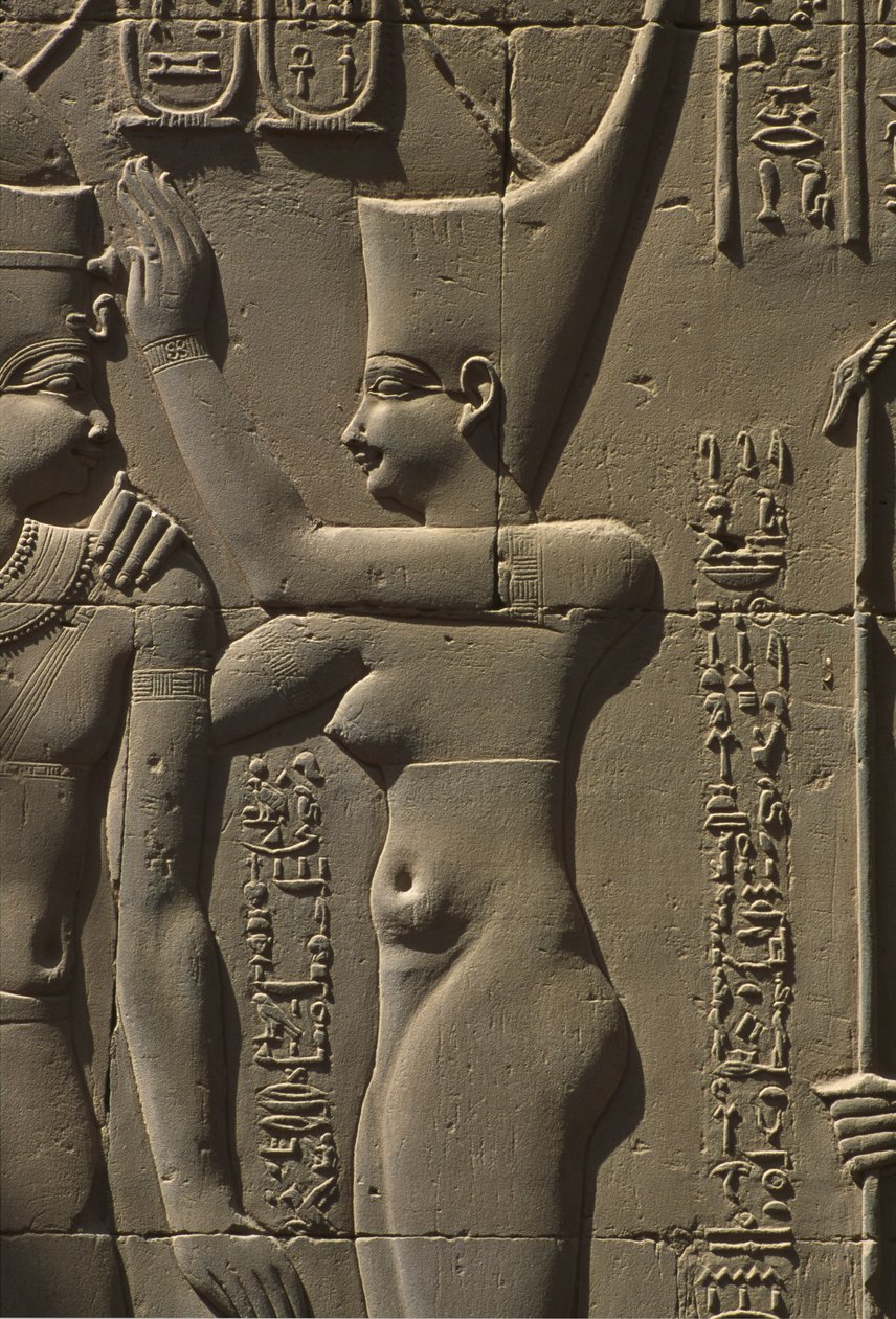 Detail van een reliëf door Egyptian