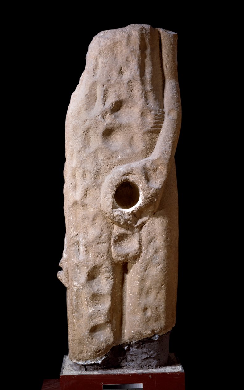 Standbeeld van Min, vooraanzicht door Egyptian