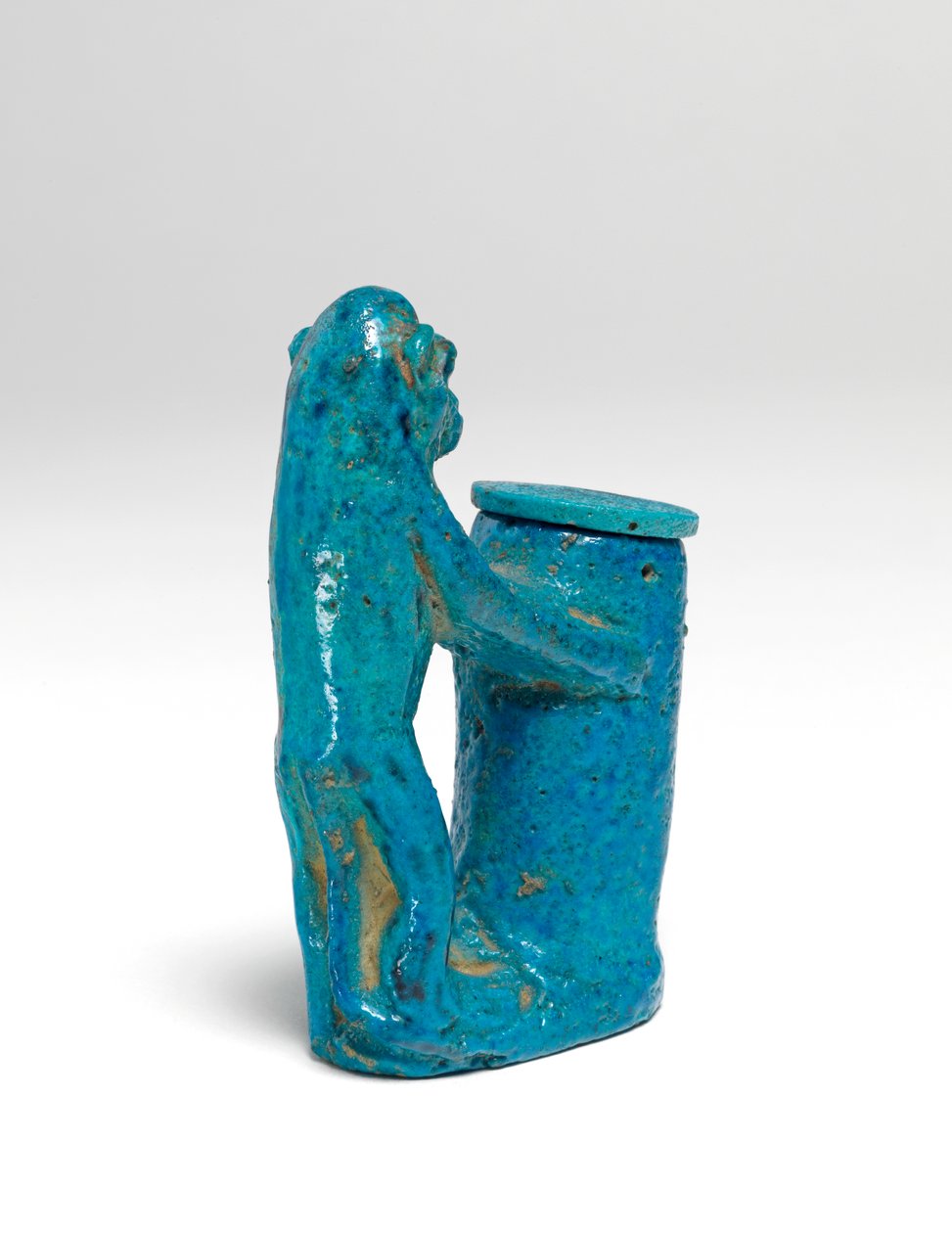 Kohl pot, in de vorm van een aap door Egyptian 18th Dynasty