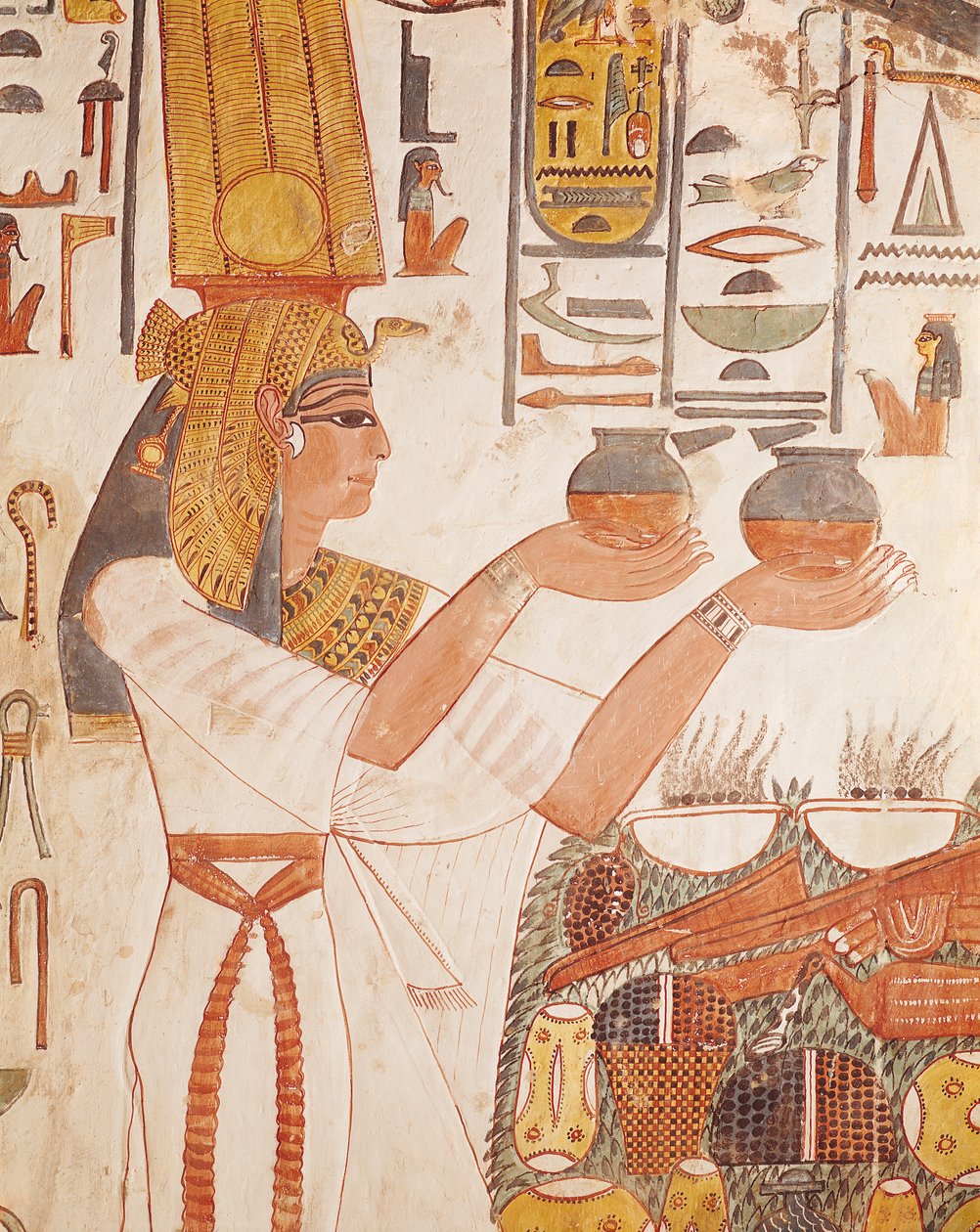 Nefertari brengt een offer, uit het graf van Nefertari door Egyptian 19th Dynasty