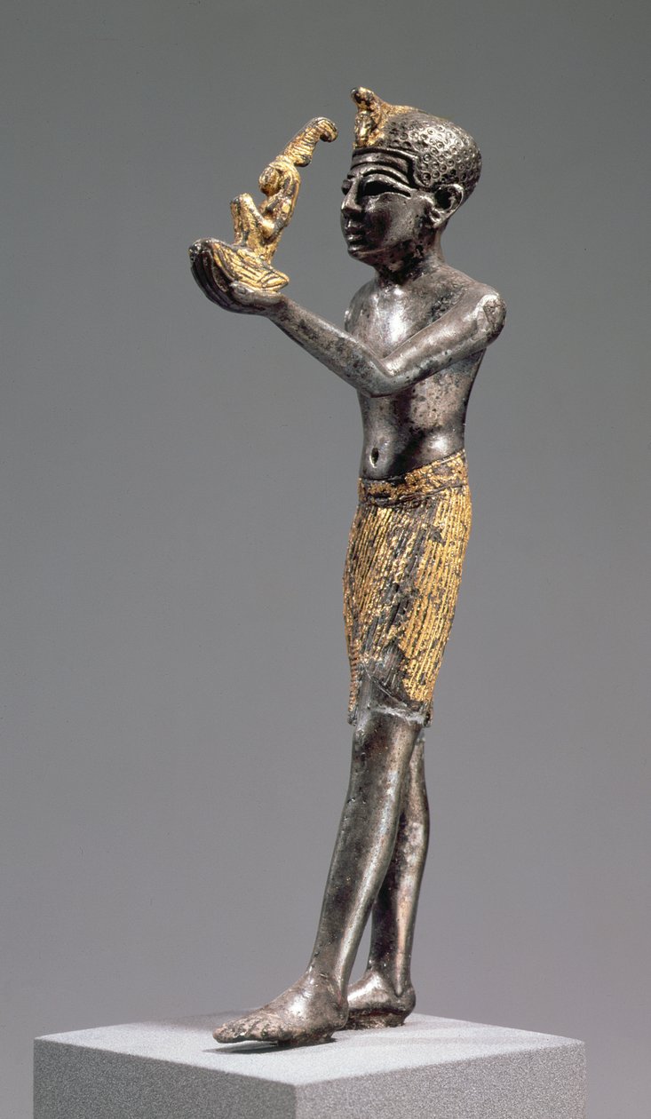 Farao die een offer brengt voor de godin Maat, Nieuwe Koninkrijk door Egyptian 19th Dynasty