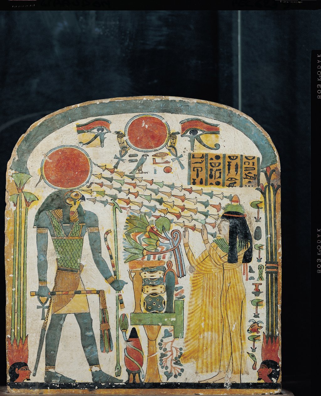 Stele van de Dame Taperet voor Re-Horakhty, ca. 1000 v.Chr. door Egyptian 22nd Dynasty
