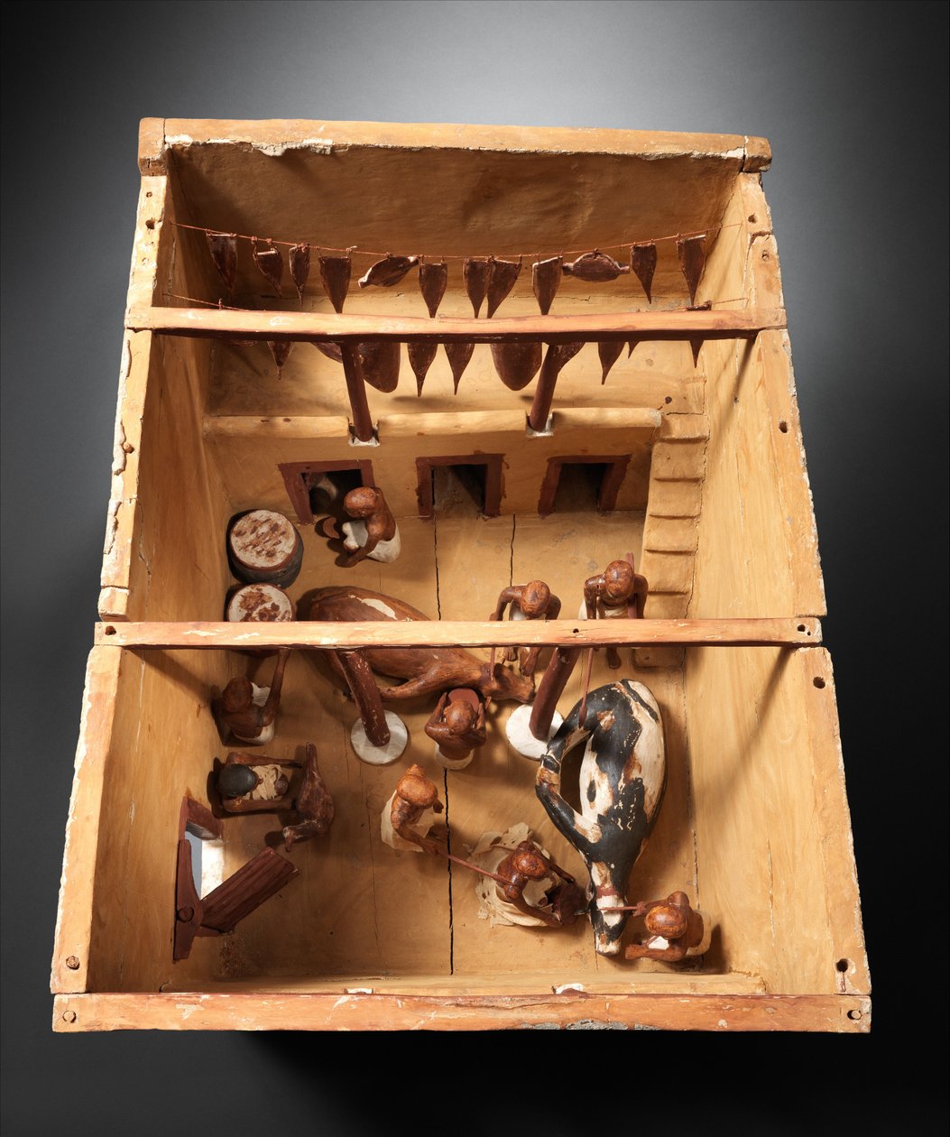 Model van een Slachthuis uit het graf van Meketre, ca. 1981-1975 v.Chr. door Egyptian 12th Dynasty