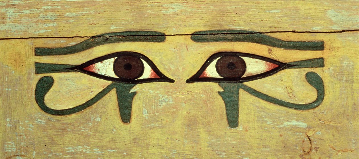 Udjat-ogen op een kist, Middenrijk door Egyptian 12th Dynasty