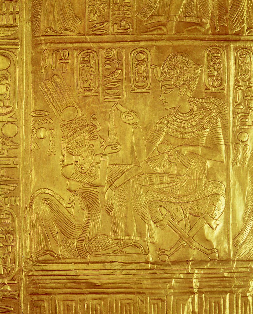 Detail van het Gouden Heiligdom, uit het graf van Toetanchamon door Egyptian 18th Dynasty