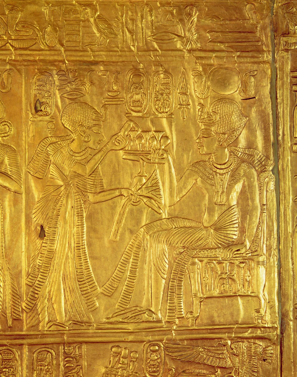 Detail van het Gouden Heiligdom, uit het graf van Toetanchamon door Egyptian 18th Dynasty