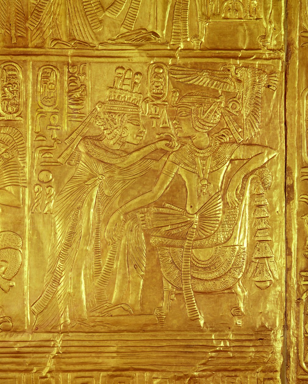 Detail van het Gouden Heiligdom, uit het graf van Toetanchamon door Egyptian 18th Dynasty
