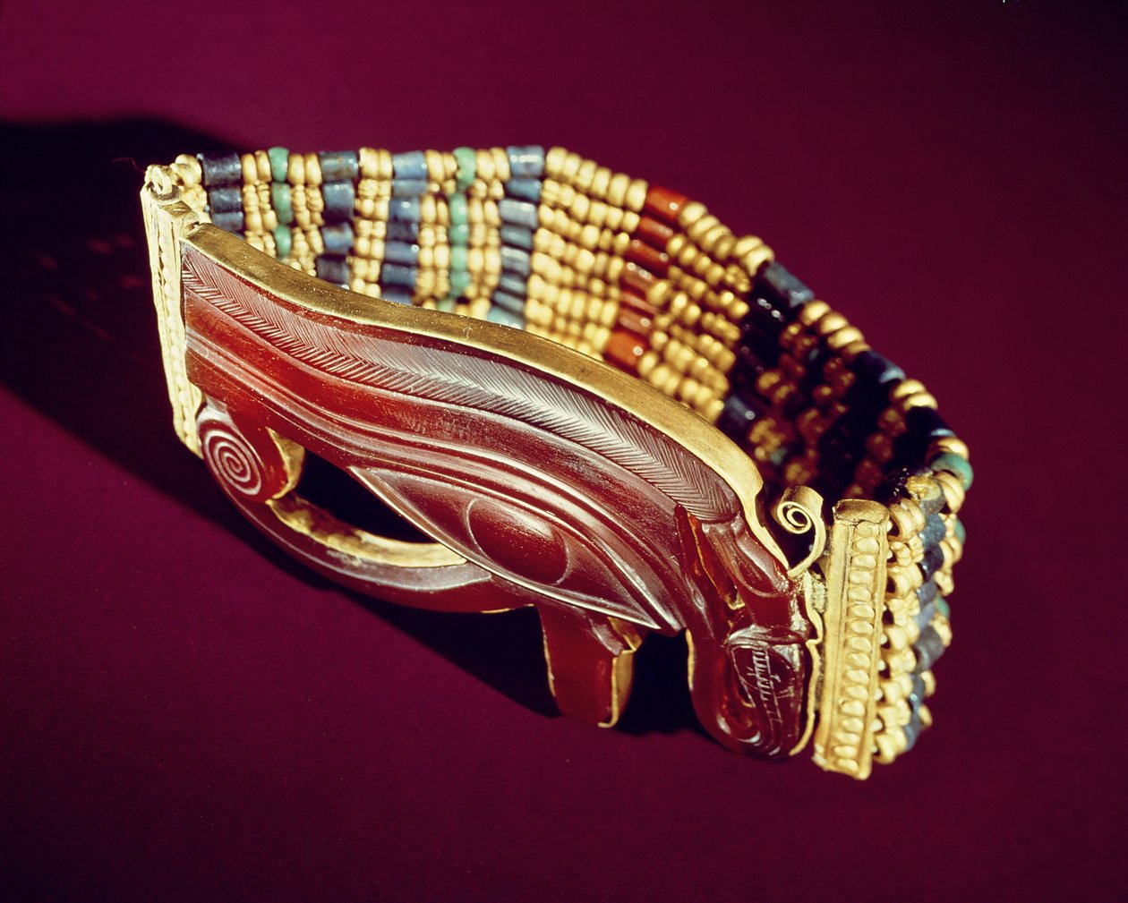 Flexibele kralenarmband, uit het Graf van Toetanchamon door Egyptian 18th Dynasty