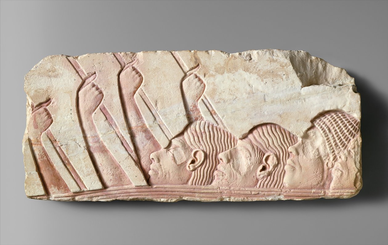 Buitenlanders in een processie, ca. 1345 v.Chr. door Egyptian 18th Dynasty