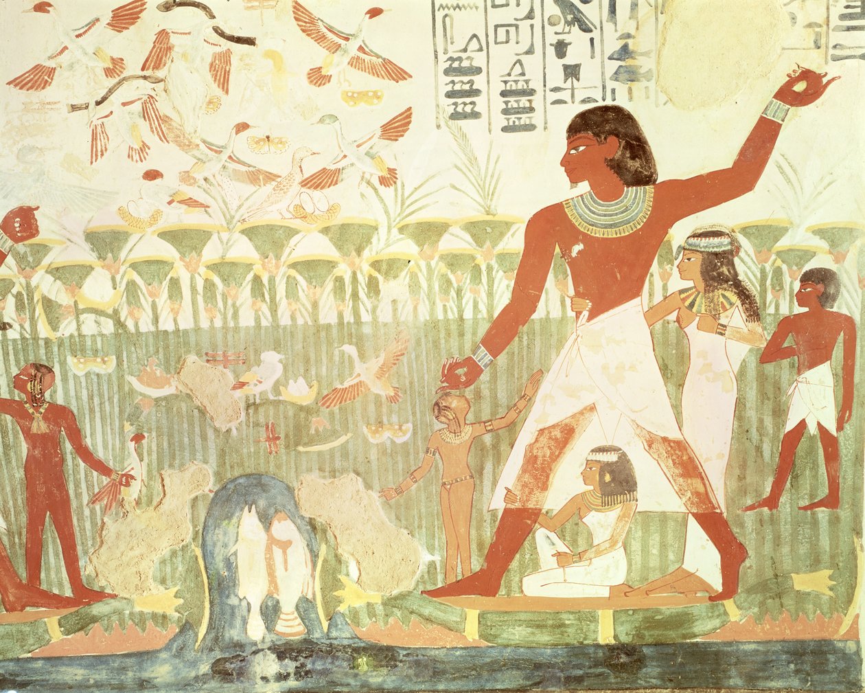 Jagen en vissen, uit het graf van Nakht door Egyptian 18th Dynasty