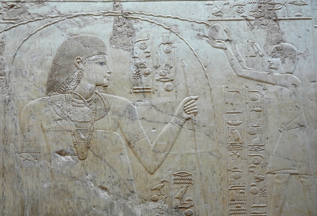 Libatiescène, graf van Ramose door Egyptian 18th Dynasty
