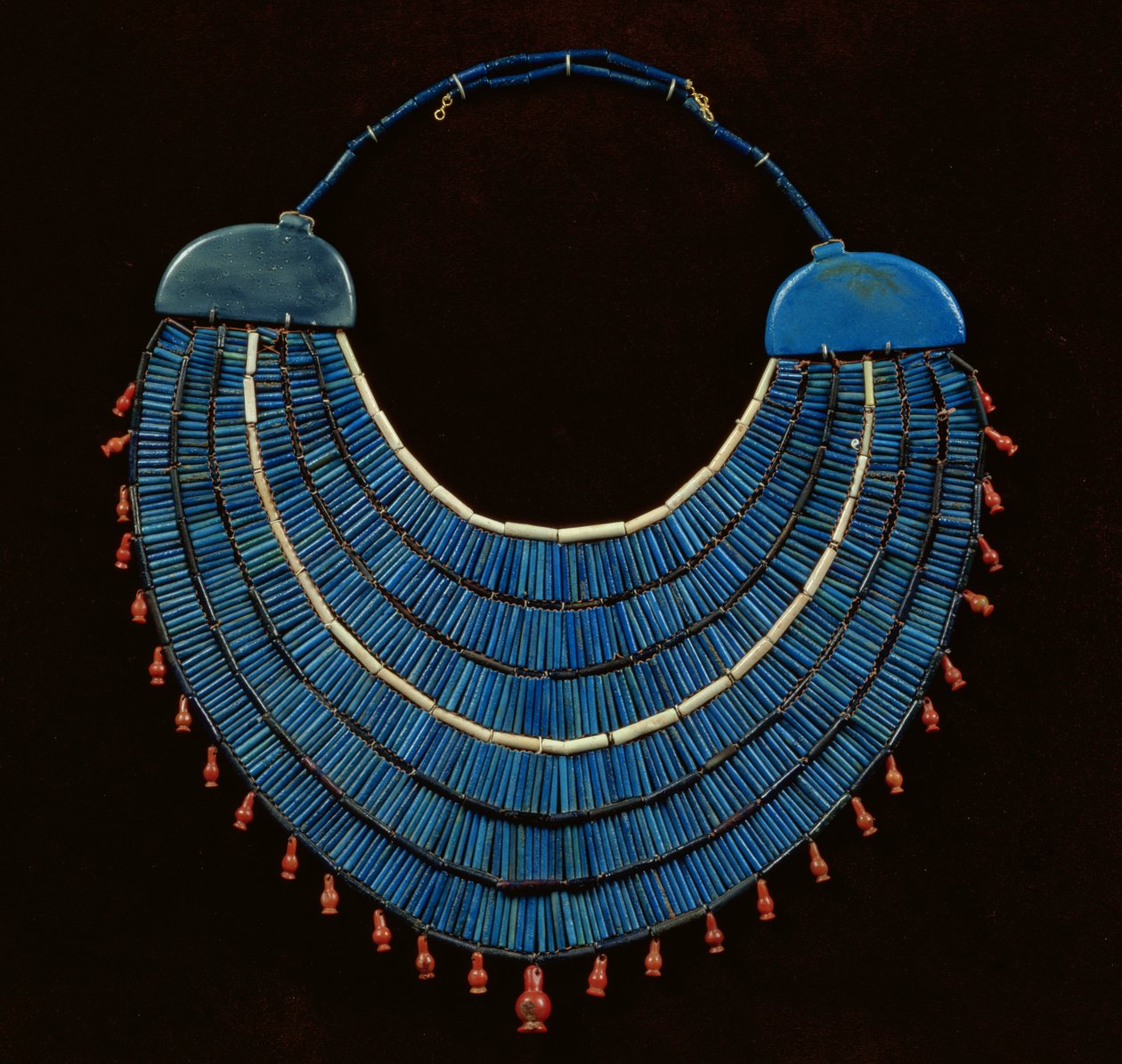 Ousekh-halsketting, Nieuwe Koninkrijk (faience) door Egyptian 18th Dynasty