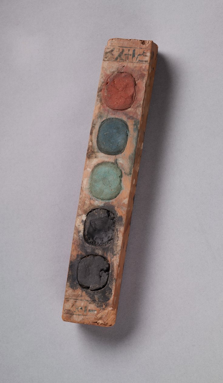 Verfdoos van Vizier Amenemope, Nieuwe Koninkrijk, c.1427-1401 v.Chr. door Egyptian 18th Dynasty