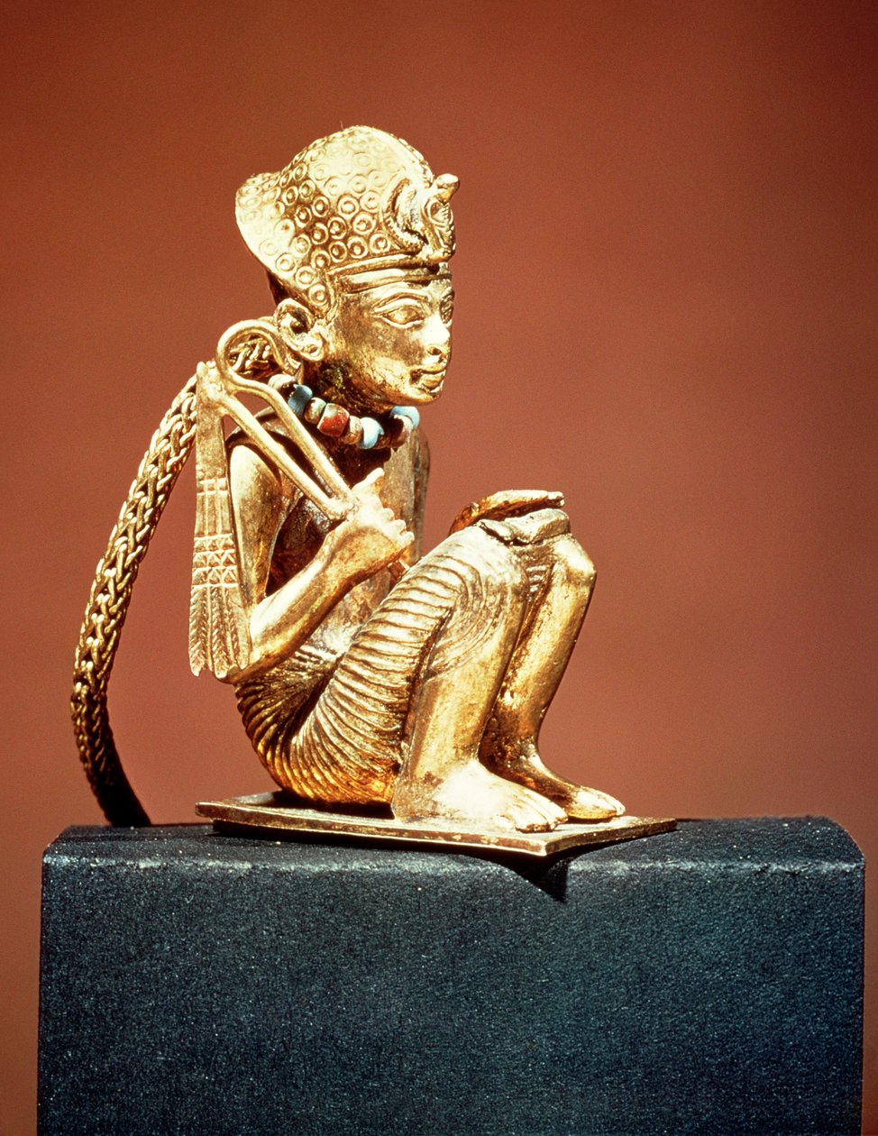 Hanger die Amenophis III voorstelt, uit het graf van Toetanchamon door Egyptian 18th Dynasty