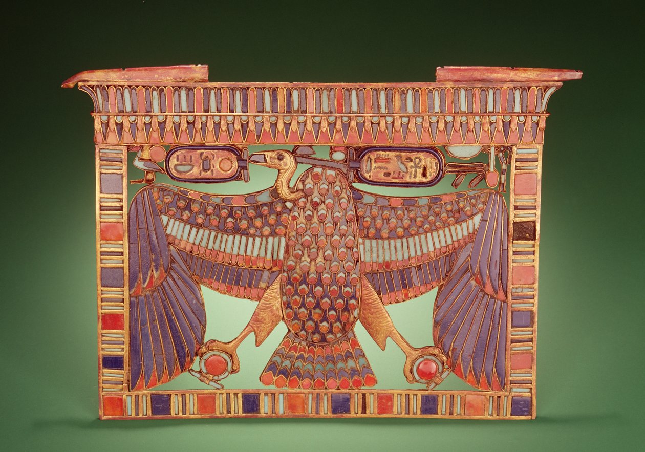 Pectoraal versierd met de gier van Opper-Egypte, uit het graf van Toetanchamon door Egyptian 18th Dynasty