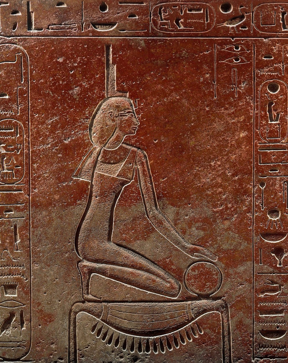 Sarcophagus van Koningin Hatsjepsoet uit de Vallei der Koningen, Egypte, detail, Nieuwe Koninkrijk, Dynastie XVIII door Egyptian 18th Dynasty