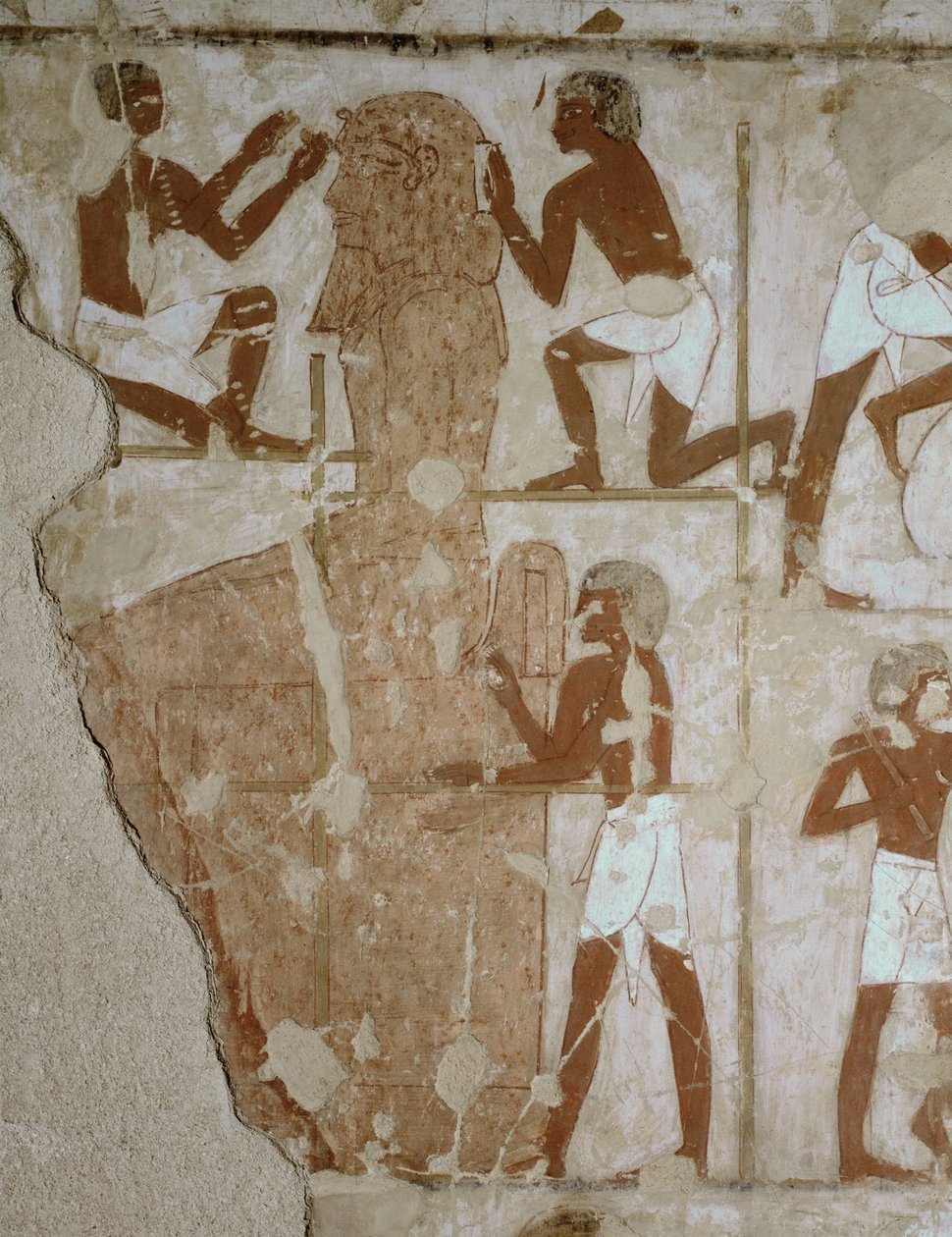 Beeldhouwers aan het werk door Egyptian 18th Dynasty