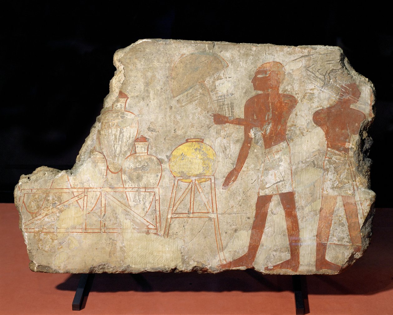Bedienden met amforen op hun standaard ... door Egyptian 18th Dynasty