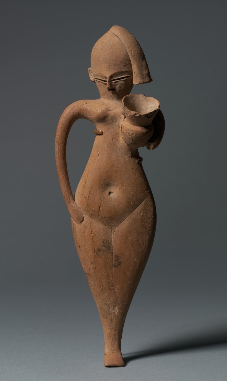 Beeldje van een dienstmeisje, ca. 1323-1186 v.Chr. door Egyptian 18th Dynasty